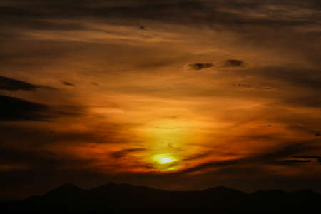 Sunrise with beautiful sky at twilight timeの写真素材