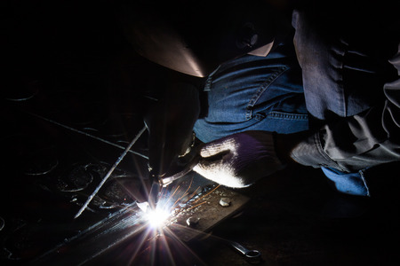Worker are welding steelの写真素材