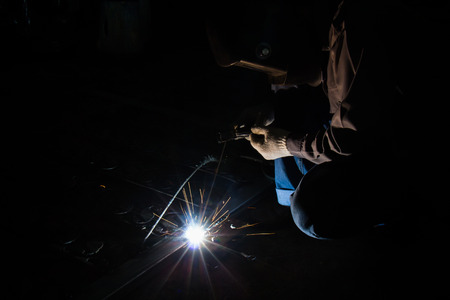 Worker are welding steelの写真素材