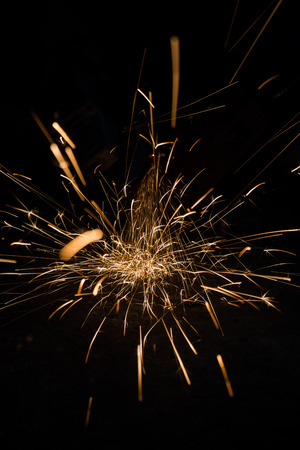 Fire of worker cutting steelの写真素材