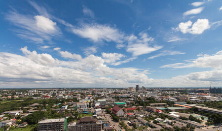 City shot from the top of 73 meter radio towerの写真素材