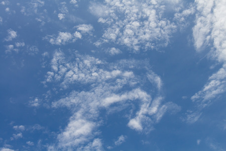 Clouds on the blue sky in cloudy daysの写真素材