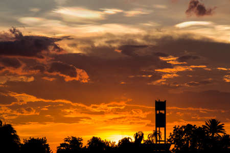 Sunset with beautiful  sky at twilight timeの写真素材