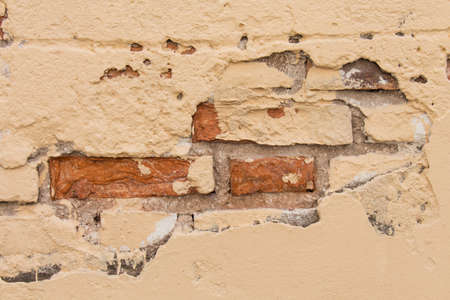 Old Concrete Wall peeling paintの写真素材