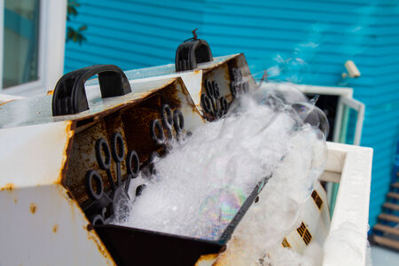 Bubble Machine for use in the eventの写真素材