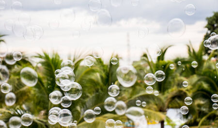 Beautiful soap bubble abstract backgroundsの写真素材
