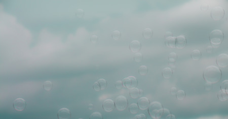 Beautiful abstract soap bubble backgroundの写真素材