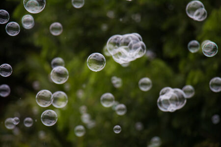 Beautiful abstract soap bubble backgroundの写真素材