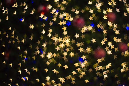 Star shape lighting bokeh backgroundの写真素材