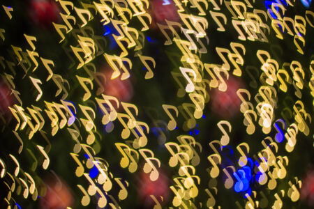 Note shape melody  bokeh backgroundの写真素材