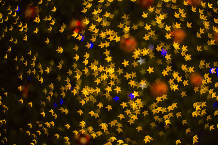 Star shape lighting bokeh backgroundの写真素材