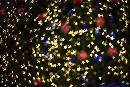 Star shape lighting bokeh backgroundの写真素材