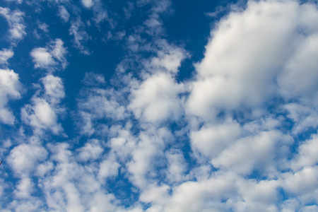 White clouds in blue skyの写真素材