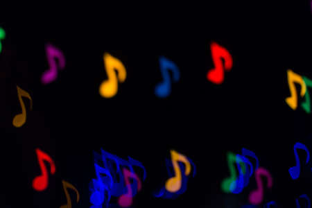 Color Bokeh note shape backgroundの写真素材