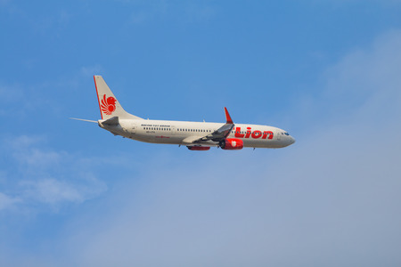 UDONTHANI, THAILAND - MAY 22, 2015: Boeing 737-900er. of Lion air take off from Udonthani to Don...