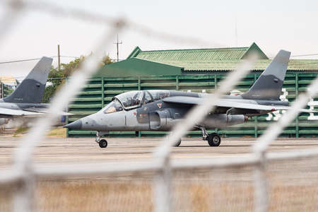 Alpha Jet final check for availability. Before landingのeditorial素材