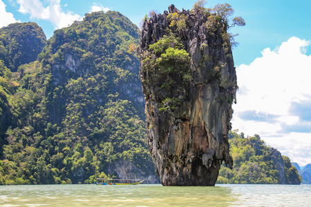 Island in Phang Nga Bay, Thailandの写真素材