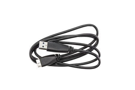 USB 3.0 cable isolated in white.の写真素材