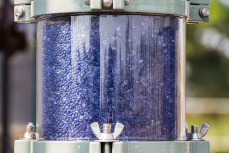 Silica gel for humidity control for high voltage transformer.の写真素材