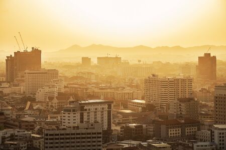 Photo concept of global warming, urban heat up.の写真素材
