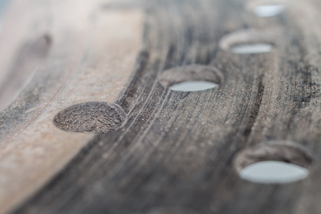 Motorcycle disc brake background; Selcet focus.の写真素材