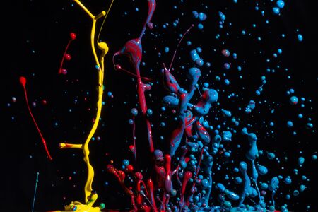 Colorful paint dancing splash.の写真素材