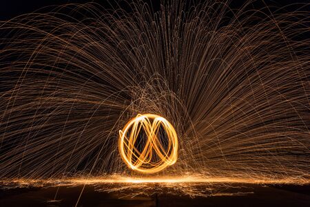 Fire man dancing show.の写真素材