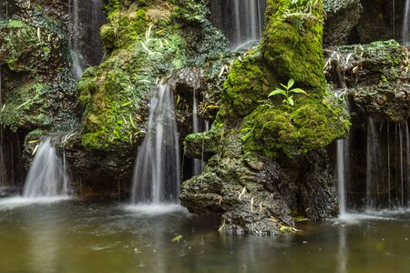 Artificial waterfalls for gardens.の写真素材
