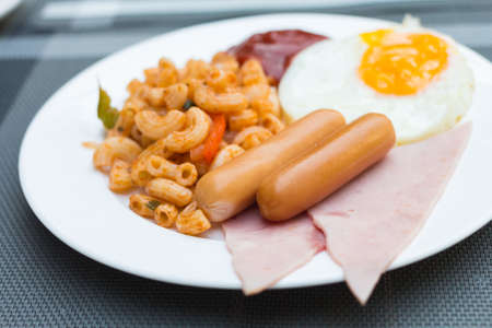 Buffet breakfast in hotel.の写真素材