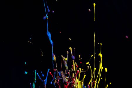 Colorful paint dancing splash.の写真素材