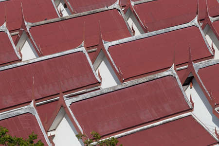 Style of temple roof pattern in Thailand.の写真素材