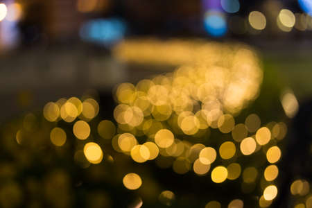 Defocus light from a light bulb decked in Christmas.の写真素材