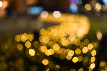 Defocus light from a light bulb decked in Christmas.の写真素材