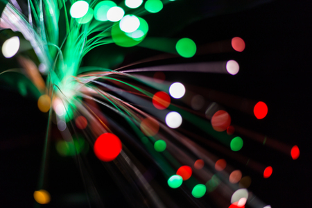 Abstract background fiber optics close up, computer communication technologyの写真素材