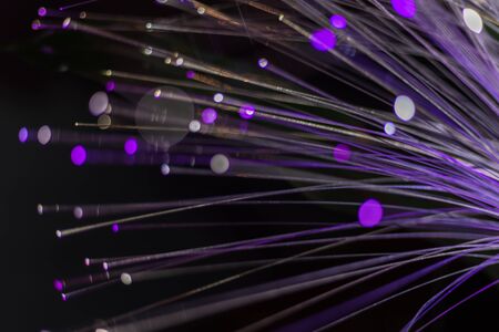 Abstract background fiber optics close up, computer communication technologyの写真素材