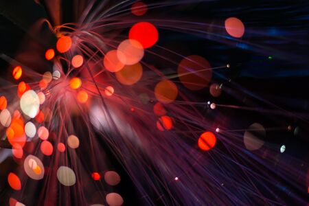 Abstract background fiber optics close up, computer communication technologyの写真素材