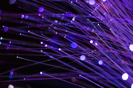 Abstract background fiber optics close up, computer communication technologyの写真素材
