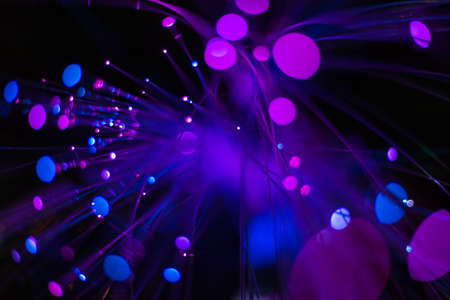 Abstract background fiber optics close up, computer communication technologyの写真素材