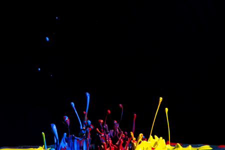 Colorful paint dancing splash.の写真素材