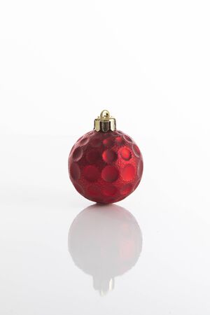 Red Christmas decoration baubleの写真素材