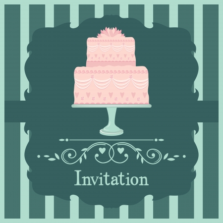 Pink wedding cakeのイラスト素材