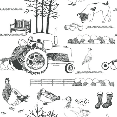 Farming backgroundのイラスト素材