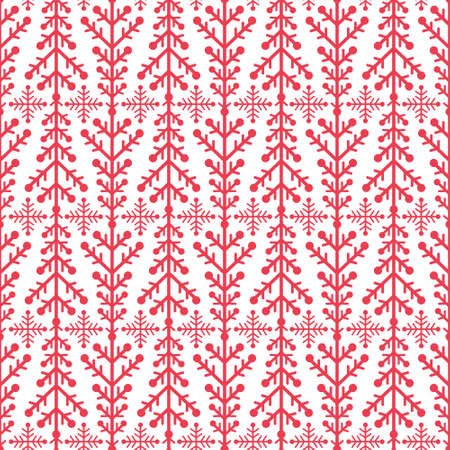 Winter seamless. Red pattern.のイラスト素材