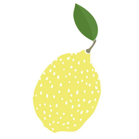 Funny lemon Hand drawn illustration Vector icon setのイラスト素材