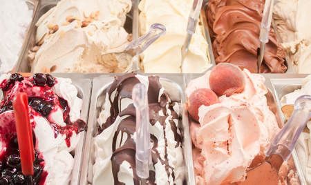 Ice-cream in gelateria
