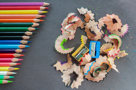 Colorful pencils backgroundの写真素材