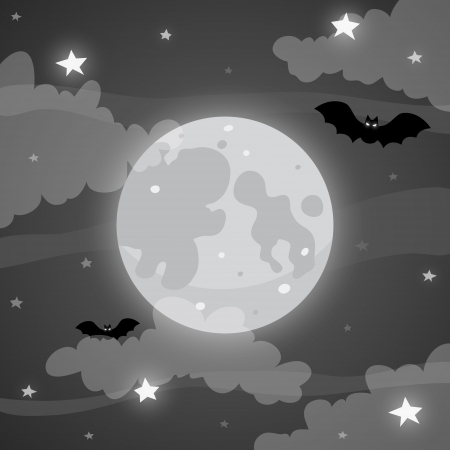 Halloween moonのイラスト素材