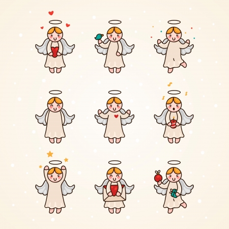 Angel  Christmas time のイラスト素材