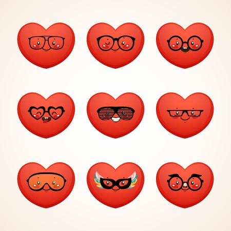 Fashion collection smiley. EPS10: used transparent.のイラスト素材