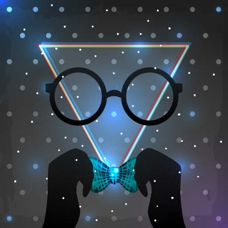 Fashionable background with a geekのイラスト素材